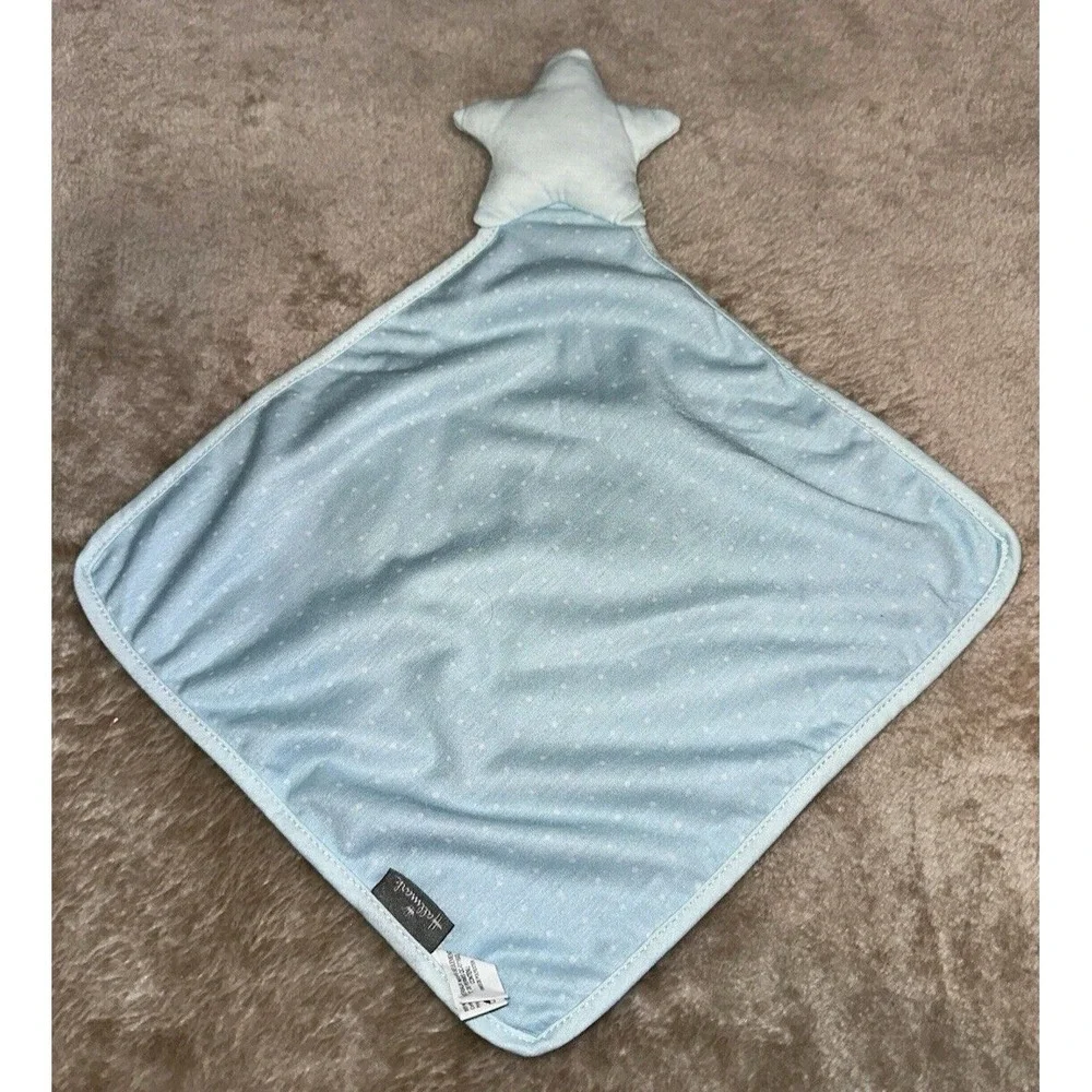 Hallmark Lovey Security Blanket Star Blue Polka Dot Rattle Baby